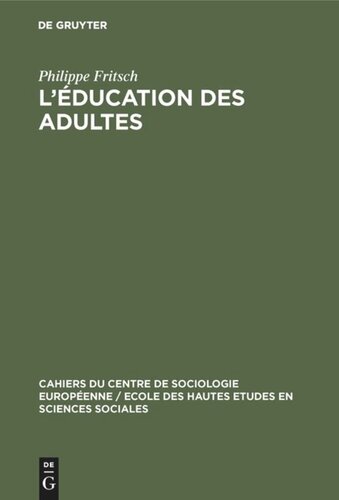L’éducation des adultes