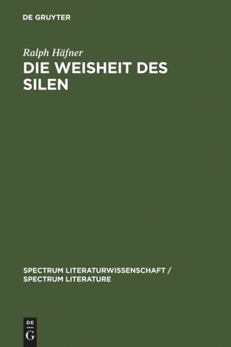 Die Weisheit des Silen: Heinrich Heine und die Kritik des Lebens