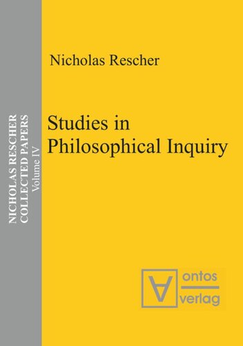 Collected Papers: Volume 4 Studies in Philosophical Inquiry