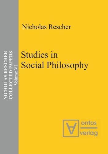 Collected Papers: Volume 6 Studies in Social Philosophy