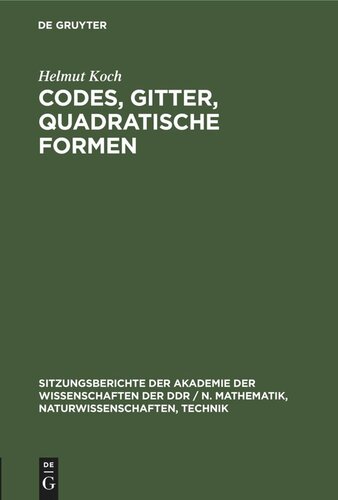 Codes, Gitter, quadratische Formen