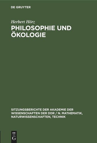 Philosophie und Ökologie