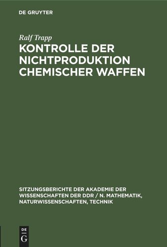 Kontrolle der Nichtproduktion chemischer Waffen