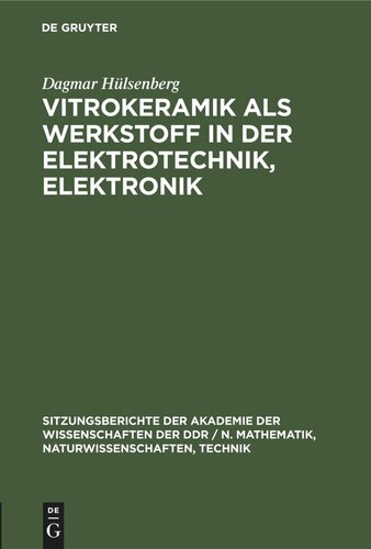 Vitrokeramik als Werkstoff in der Elektrotechnik, Elektronik