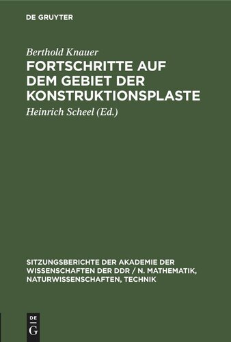 Fortschritte auf dem Gebiet der Konstruktionsplaste