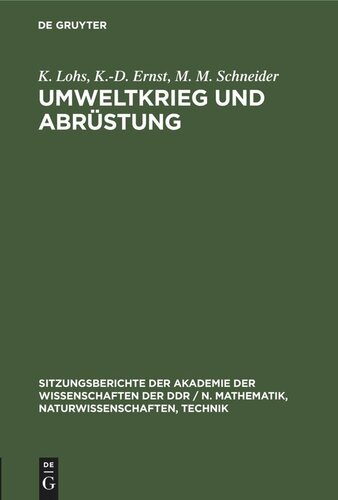 Umweltkrieg und Abrüstung