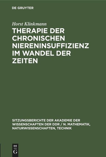 Therapie der chronischen Niereninsuffizienz im Wandel der Zeiten