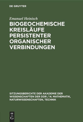 Biogeochemische Kreisläufe persistenter organischer Verbindungen: Dargestellt am Hexachlorbenzol