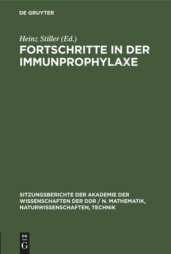 Fortschritte in der Immunprophylaxe