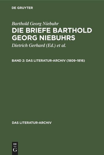 Die Briefe Barthold Georg Niebuhrs: Band 2 1809–1816