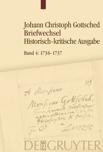Briefwechsel: Band 4 1736–1737