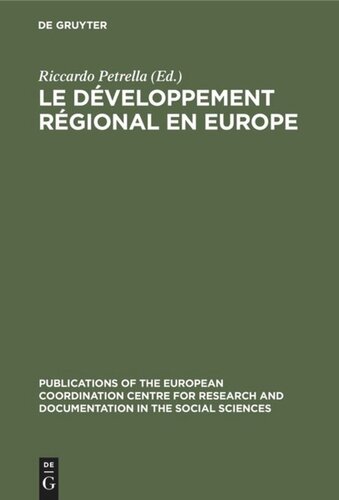 Le développement régional en Europe