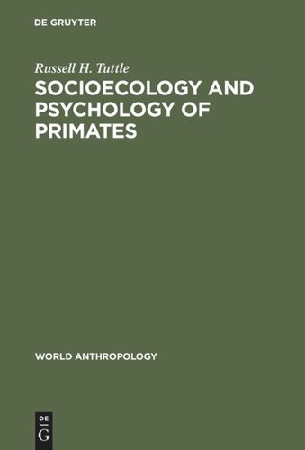 Socioecology and Psychology of Primates