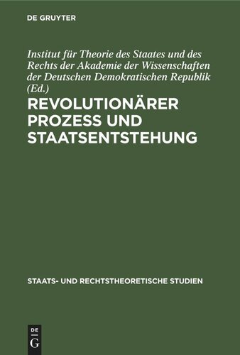 Revolutionärer Prozeß und Staatsentstehung