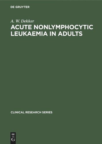 Acute Nonlymphocytic Leukaemia in Adults: Treatment and infection prevention