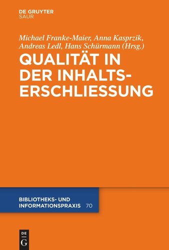 Qualität in der Inhaltserschließung