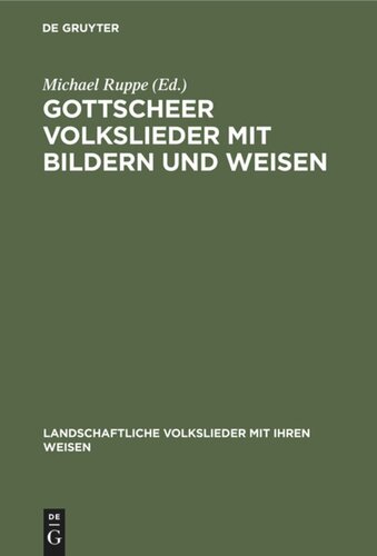 Gottscheer Volkslieder mit Bildern und Weisen
