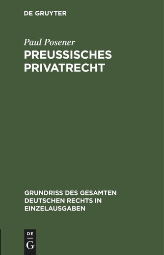 Preußisches Privatrecht