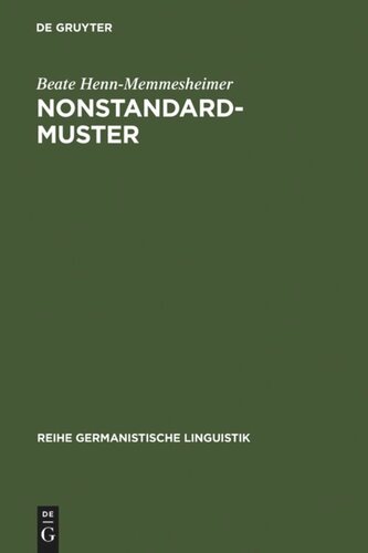 Nonstandardmuster: ihre Beschreibung in der Syntax und das Problem ihrer Arealität