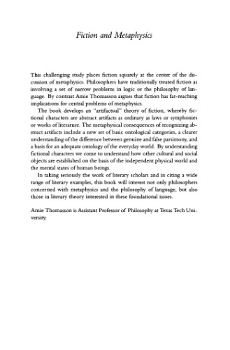 Fiction and Metaphysics