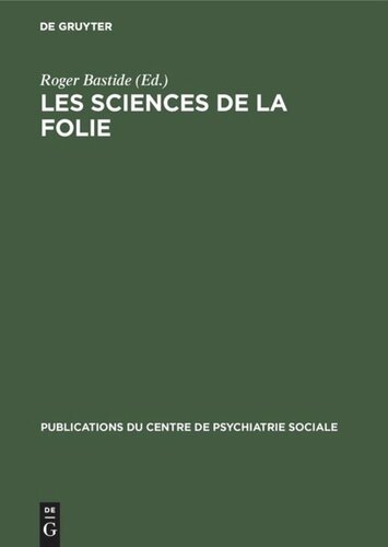 Les sciences de la folie