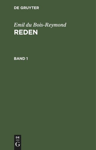Reden: Band 1