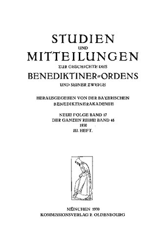 Studien und Mitteilungen zur Geschichte des Benediktinerordens und seiner Zweige: Band 48 (III. Heft)