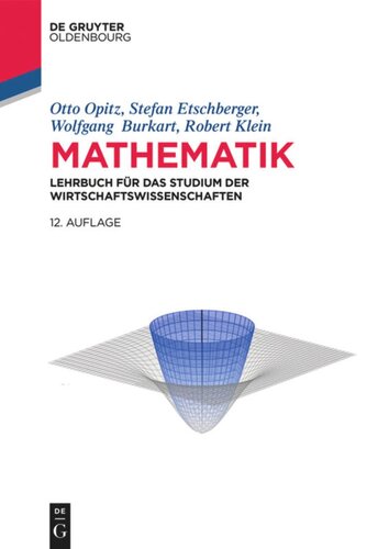Mathematik: Lehrbuch für das Studium der Wirtschaftswissenschaften