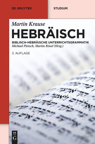 Hebräisch: Biblisch-Hebräische Unterrichtsgrammatik