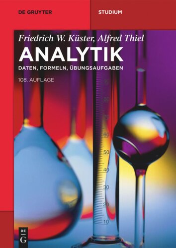 Analytik: Daten, Formeln, Übungsaufgaben