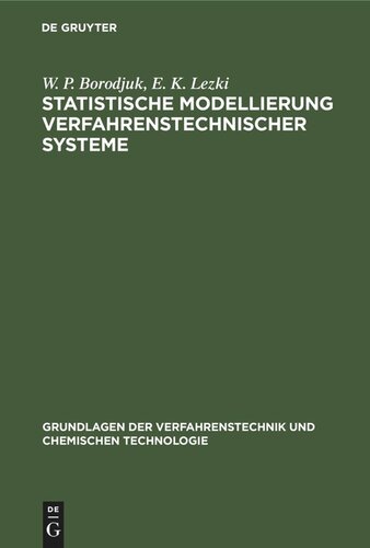 Statistische Modellierung verfahrenstechnischer Systeme