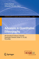 Advances in Quantitative Ethnography: 4th International Conference, ICQE 2022, Copenhagen, Denmark, October 15–19, 2022, Proceedings