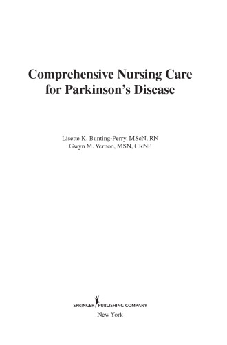 Comprehensive Nursing Care for Parkinson's Disease