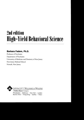 High-Yield Behavioral Science
