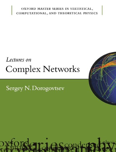 Lectures on Complex Networks (Oxford Master Series in Physics)