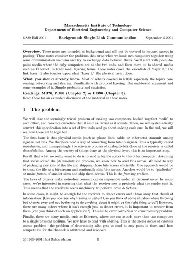 Computer Networks: Lecture Notes