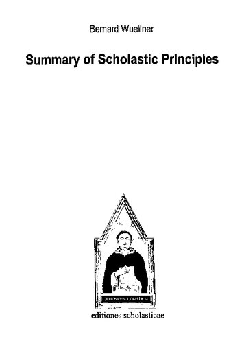 Summary of Scholastic Principles