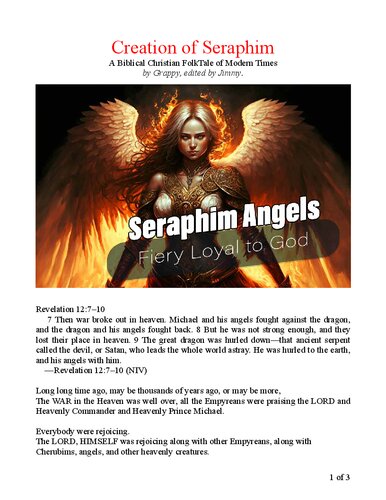 Biblical : The Creation of Seraphim - A christian FolkTale of Modern Times