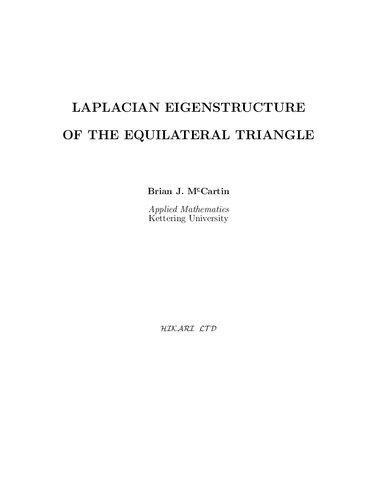 Laplacian Eigenstructure of the Equilateral Triangle