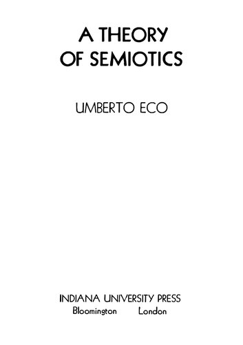 Theory of Semiotics