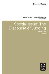 Special Issue: the Discourse of Judging : The Discourse of Judging