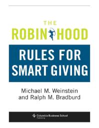 The Robin Hood Rules for Smart Giving