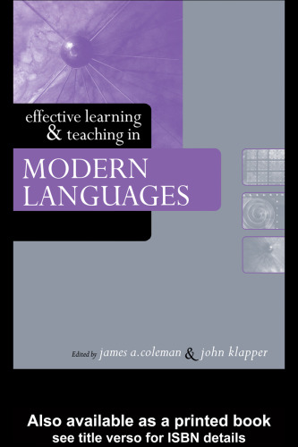 Effective Learning and Teaching in Modern Languages 