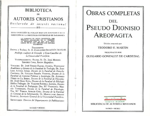 Obras Completas del Pseudo-Dionisio Areopagita