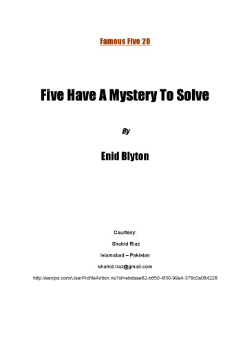 Five Have a Mystery to Solve