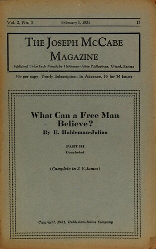 What Can a Free Man Believe?