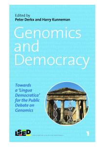 Genomics and Democracy : Towards a 'Lingua Democratica' for the Public Debate on Genomics