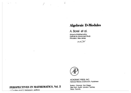 Algebraic D-modules