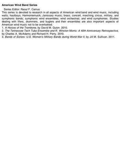 Bands of Sisters: U.S. Women's Military Bands during World War II