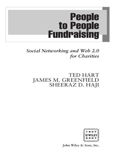 People to People Fundraising: Social Networking and Web 2.0 for Charities